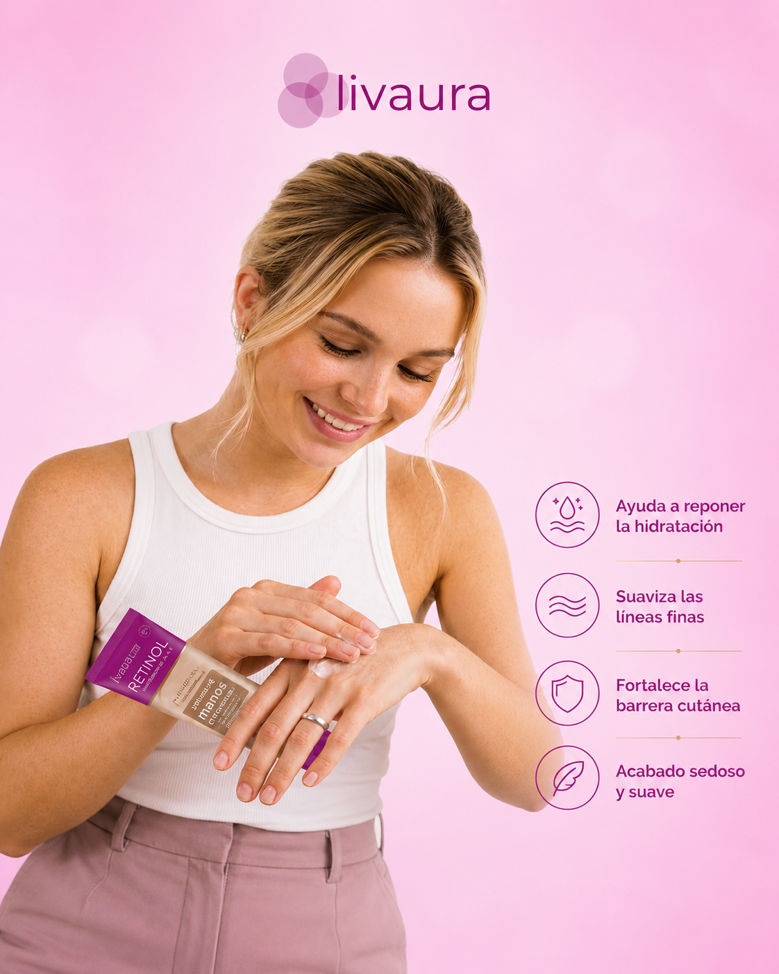 Crema Hidratante de Manos con Retinol y Vitaminas A, C y E